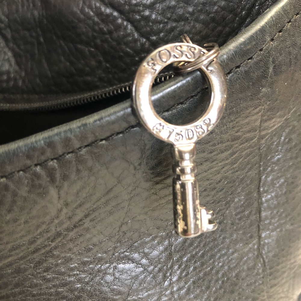 Fossil black leather crossbody - Picture 5 of 7